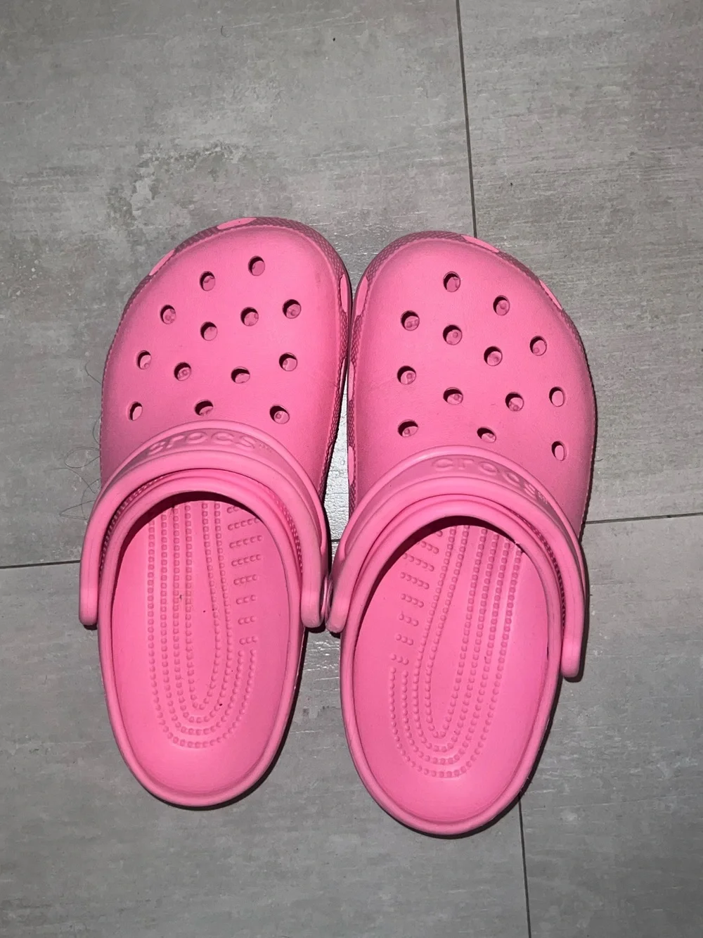 CROCS Kids Pink Classic Clogs with Heel Strap